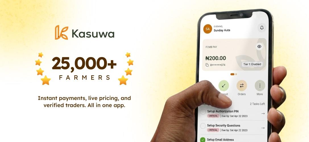 Kasuwa banner — 25,000+ farmers