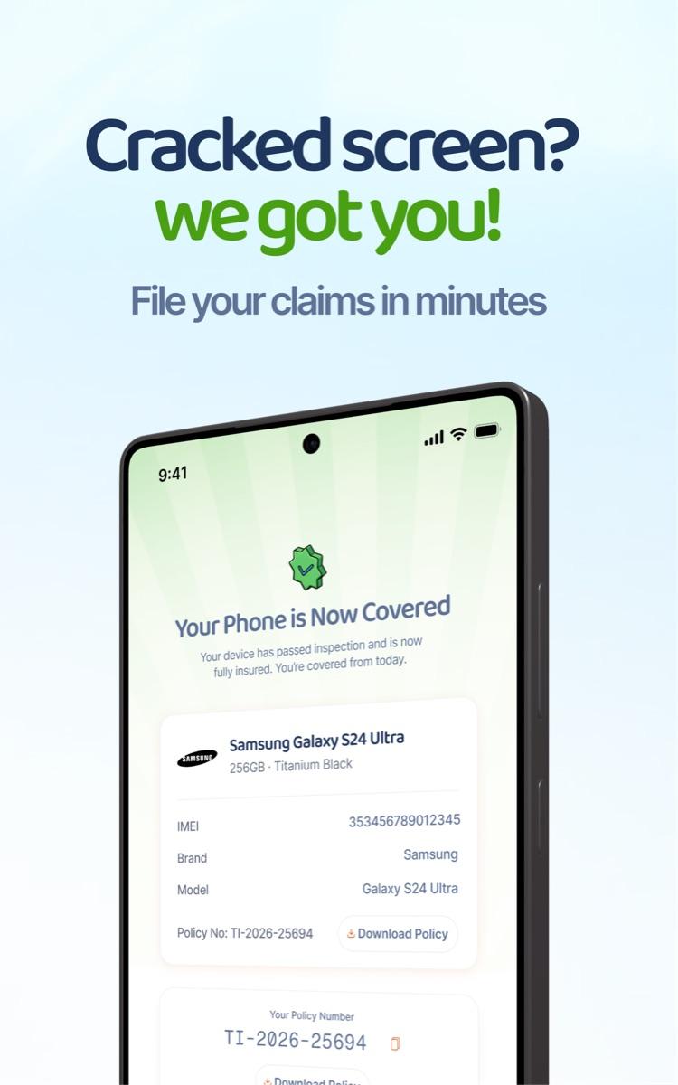 Phone covered confirmation screen