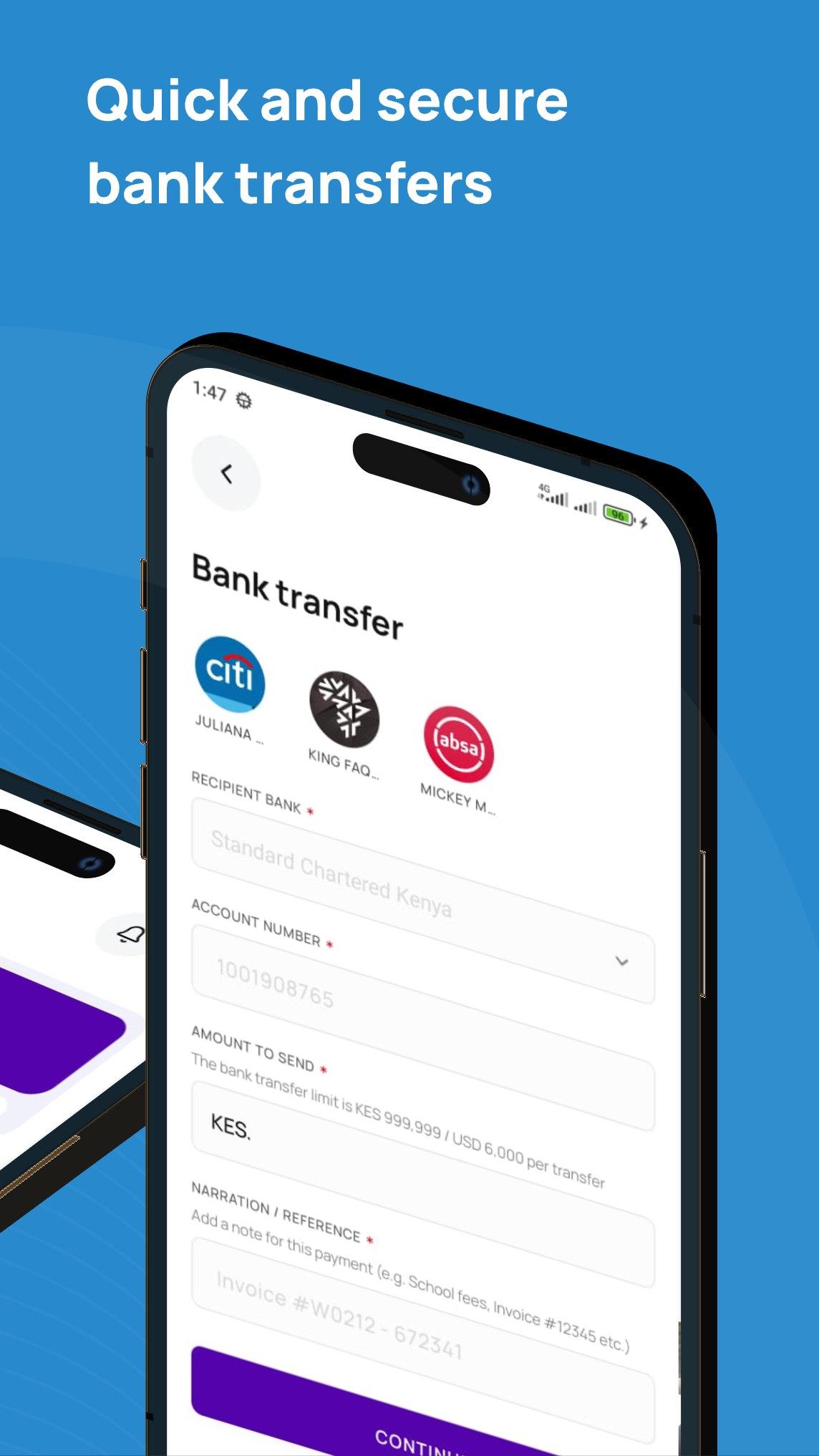 Bank transfer flow